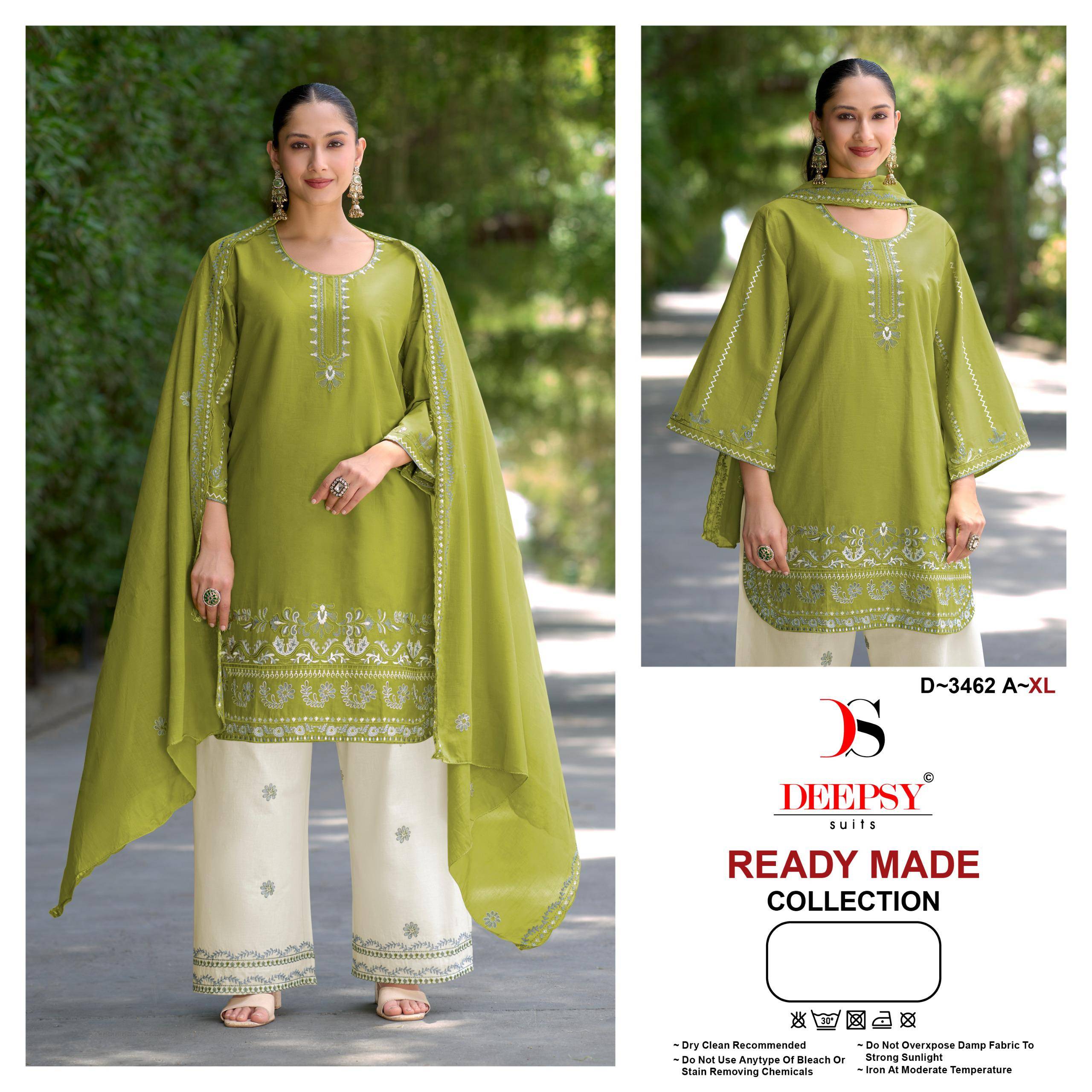 3462 colors by DEEPSY SUITS 3462-A TO 3462-D SERIES Pakistani Stylish Embroidered Ready made PURE COTTON COLLECTION At Wholesale Price